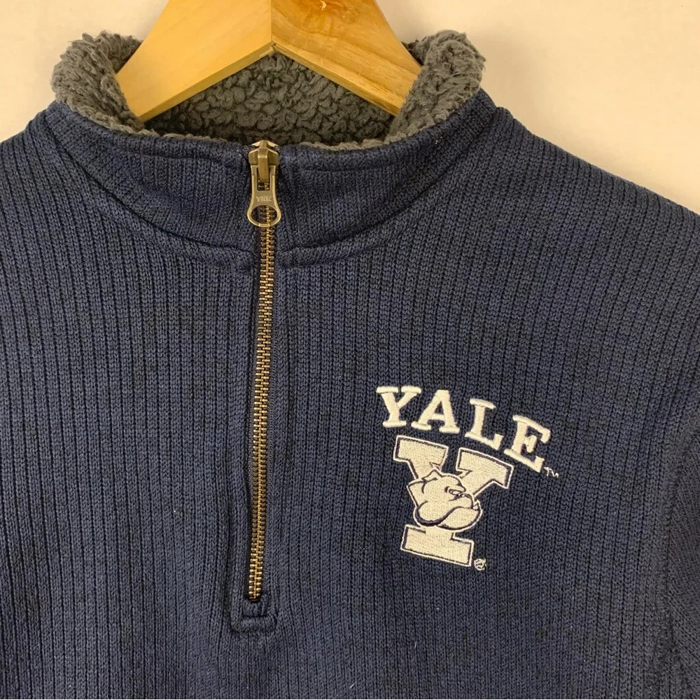 Champion Yale Blue 1/4 Zip Sweatshirt - Picture 3 of 6